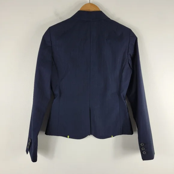 J.Crew Jacquard Pin Stripe Cotton Single Breasted Notch Lapel Blazer - Picture 8 of 8